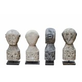 PRIMITIV NATURAL STONE STATUE ON STAND - DECOR OBJECTS
